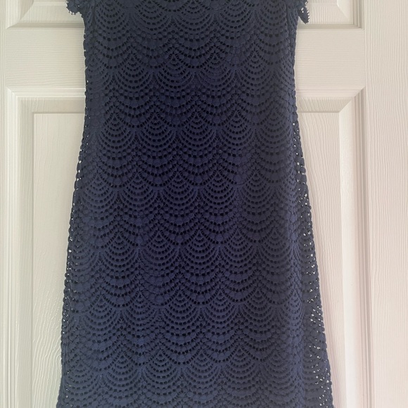 Lilly Pulitzer Jade Off The Shoulder Dress in navy XS - Picture 4 of 5